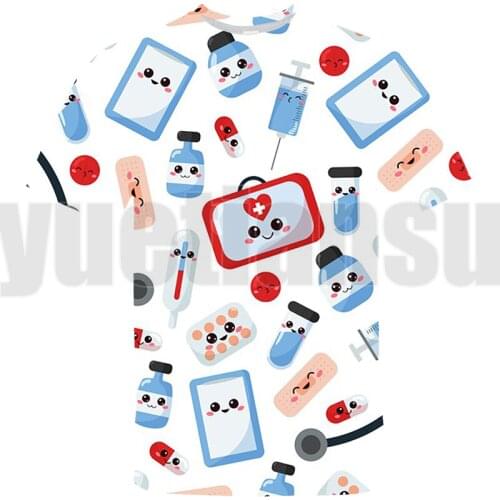Nurse ECG Pattern 3D Print T Shirt Men Women Casual Streetwear Short Sleeve Hip Hop T-shirt Nurse ECG Printing oversized Tee Top