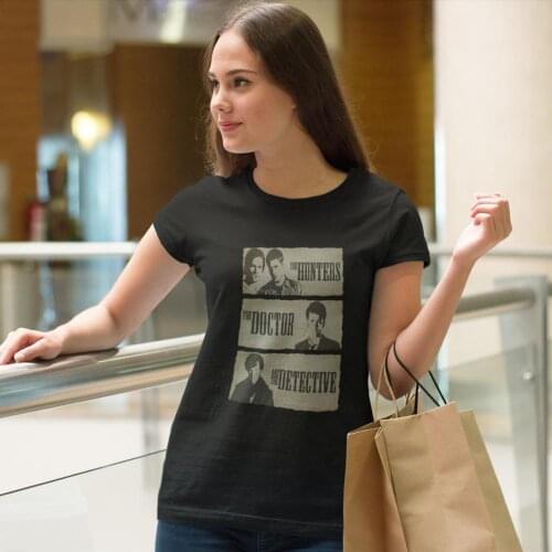 Sam Smith T-Shirt The Hunters The Doctor And The Detective T Shirt Short-Sleeve 100 Cotton Women tshirt Graphic Ladies Tee Shirt