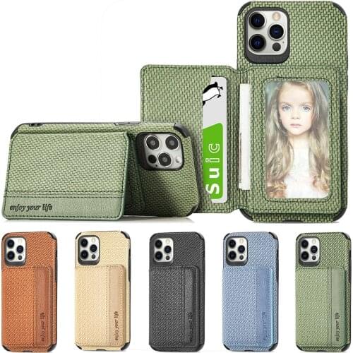 For Samsung A11 A12 A20S A20 A30 A21S A22 A31 A32 A41 A42 S20 Ultra S21 FE Carbon Fiber Texture Design Leather Case Wallet Cover