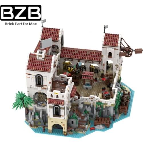 BZB MOC Eldorado Fortress-Pirates of Barracuda Bay 49155 Creative Building Block Model Bricks Kids DIY Toys Birthday Best Gifts
