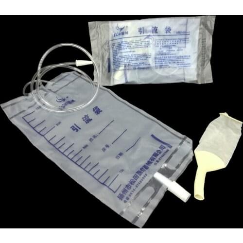 Medical old man disposable sterile drainage bag male with urine cover anti-backflow urine collection belt 1000ml25 urine bags
