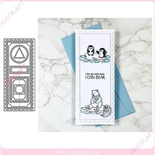 Long Border Frame Metal Cutting Dies for DIY Scrapbooking Photo Album Decorative Embossing Paper Card Crafts Die 2021