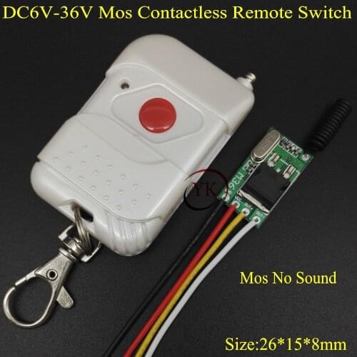 DC6V 7.4V 8.4V 7.6V 9V 12V 24V 16V 28V 36V Mini Mos Receiver Micro Wireless Receiver +Transmitter No Sound Remote Control Switch