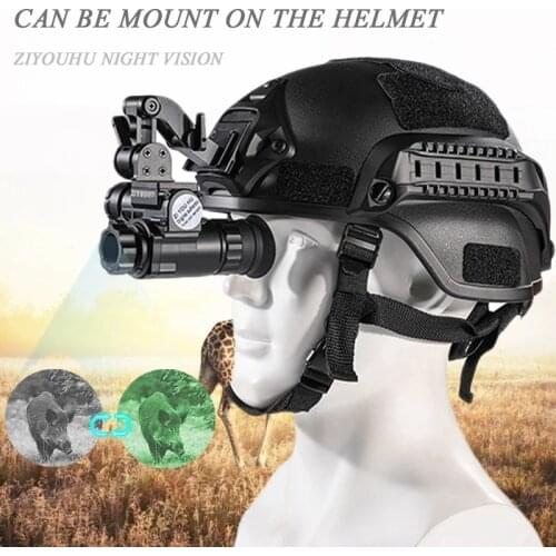 Head-Mounted 1X Infrared Night Vision Goggles-Monocular 3X Digital Zoom Dual Imaging Switching Night Viewer for Tactical Hunting