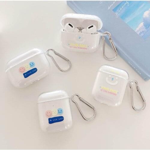 Soft Silicone Cases For Apple Airpods 1/2 Pro Cute Expression Protective Earphone Cover For Apple Air Pods Charging Box Bags