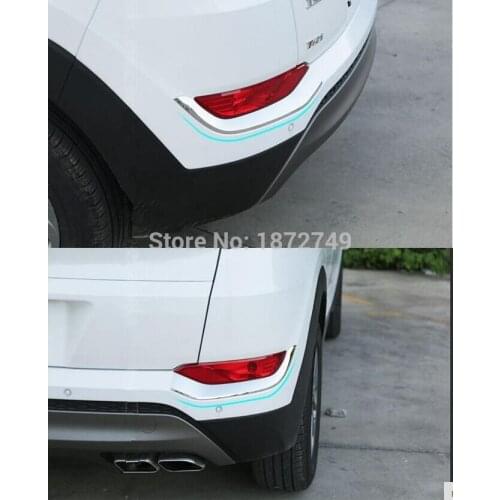 2 PCS ABS Chrome Front or Rear Fog Lamp Cover Sticker For Hyundai Tucson 2014 2015 2016 Accessories