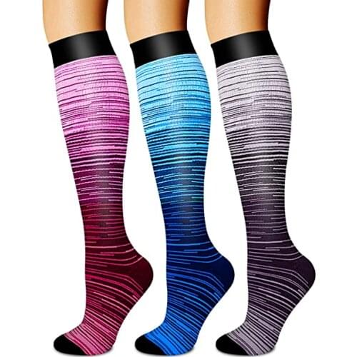New Running Men Women Compression Socks Prevent Injuries Knee High Stockings 20-30mmHg Fit Medical Edema Diabetes Varicose Veins