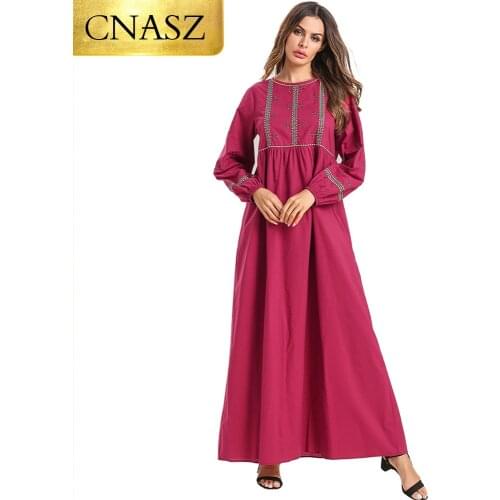 New Arab Elegant Loose Abaya Kaftan Islamic Fashion Muslim Dress Clothing Design Women Solid Color Dubai Abay