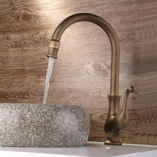Single hot and cold water mixing valve copper basin faucet , home washbasin sink bathroom wash basin faucet