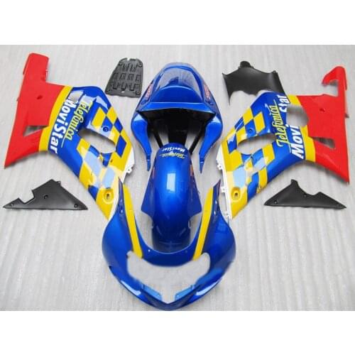 First-class Fairing kit for GSXR600 750 01 02 03 GSXR 600 GSXR750 2001 2002 2003 ABS Red blue Fairings set+Gifts SC71