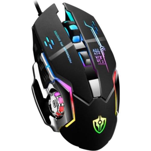 USB Wired Gaming Mouse 6 Buttons 3200 DPI Adjustable LED Backlit Professional Computer Mouse Gamer Mice For PC Laptop Notebook
