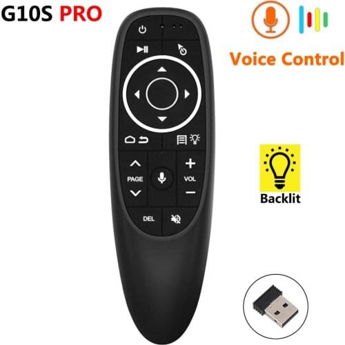 G10S Remote Voice Control 2.4G Wireless Gyroscope G10S Pro Backlit Air Mouse IR Remote for Android tv box H96 Max X96 MAX