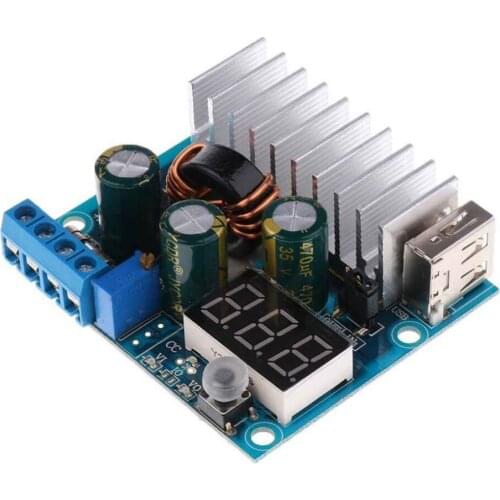 DC-DC 3-32V to 3-35V 100W Adjustable Step Up Power Supply Module 100W LED Digital USB Voltage Boost Converter
