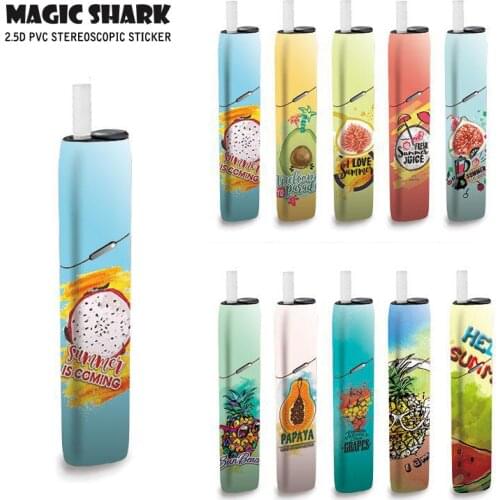 Sun Beach Melon Fruit Stereo Sticker Skin Film For IQOS 3 Multi Electronic Cigarette Sticker Case Cover