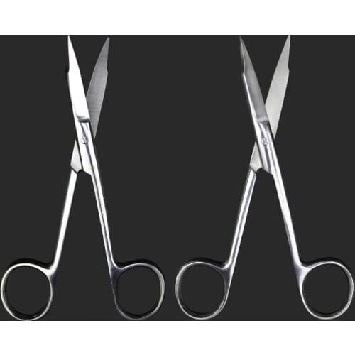 Dental implant scissors laboratory anatomy with tooth gingival tissue scissors dental suture removal