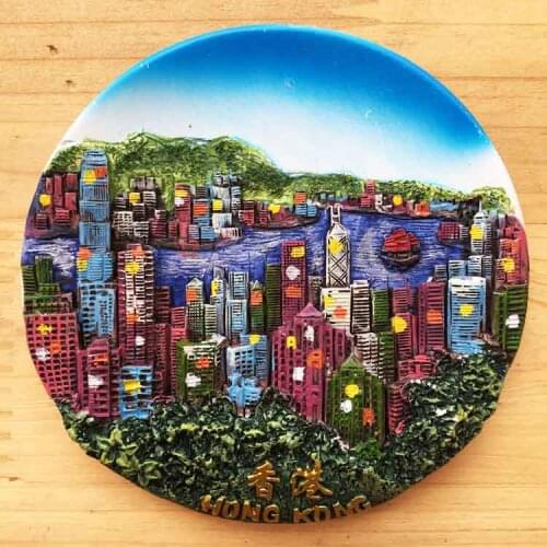 Hongkong tourism souvenir Home Furnishing decorative panel decorative ornaments are desktop disk sea wall plates