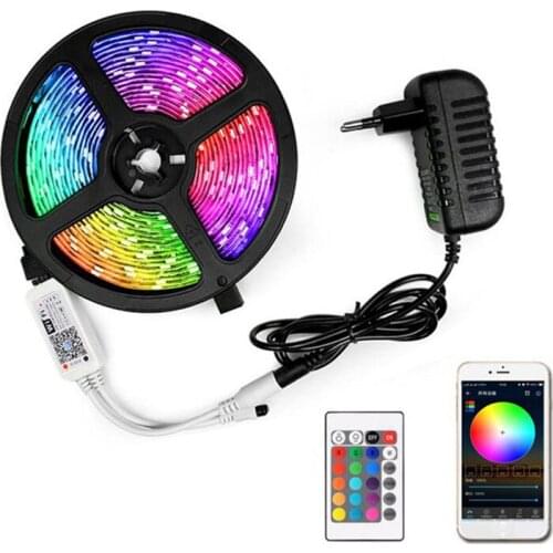 Hot Sale LED Strip Lights RGB 5050 Waterproof Flexible 5M DC 12V WIFI Remote Control Tape Diode Bedroom Decoration Led Light