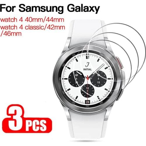 3pcs Tempered Glass Screen Protector For Samsung Galaxy Watch 4 40 44mm Anti-Scratch Film For Galaxy Watch4 Classic 42mm 46mm