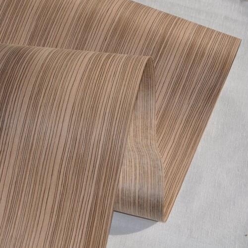 Zebrano Engineered Veneer with Fleece Backer