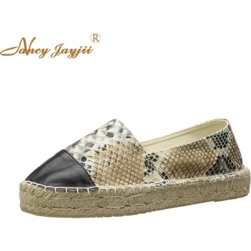Women Ladies Flats Adult Female Shoes Slip-On Round Toe Spring/Autumn Flat With Fashion Leisure Elegant Animal Prints 2019