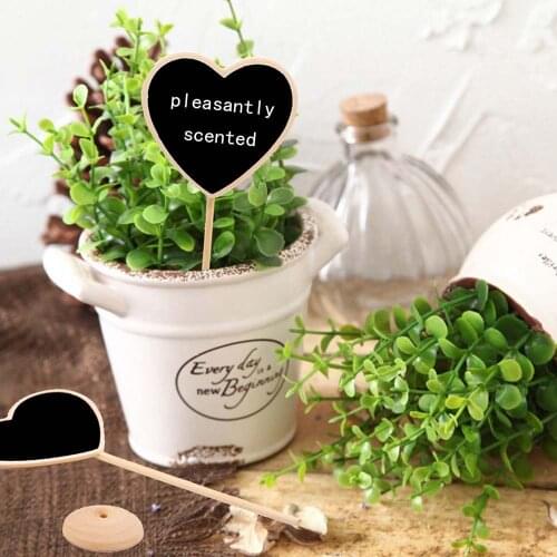 10Pcs Small Blackboard Wooden Chalkboard Mini Wood Message Notice Board Table Wedding Party Decor Write Information Birthday