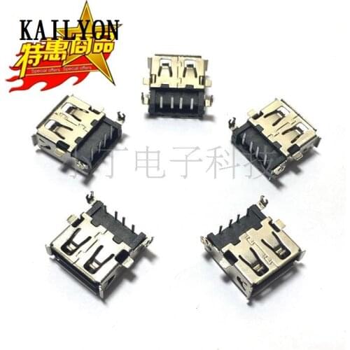 100pcs USB A type mother seat, micro sink plate, 90 degree flashboard, roll stand, import and export USB