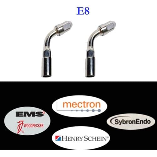 2 Pieces/Lot Dental Ultrasonic Scaler Tip E8 Compatible with Woodpecker, EMS, Mectron