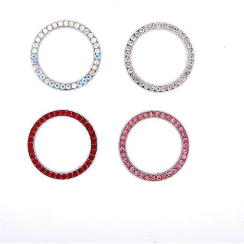 2021 Automobiles Start Switch Button Decorative Diamond Rhinestone Ring Interior Made of zinc alloy + Rhinestone
