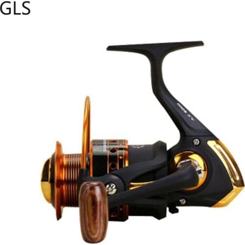 2021NEW GLS Fishing Reel AX 1000-9000 Wooden Grip 5.5:1/5.2:1/4.1:1 Spinning Reel Carp Fishing For Saltwater