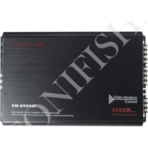 2V 4500W 4 Channel Car Audio Stereo Power Amplifier，Class A/B 3D Stereo Surround Subwoofer Metal Car Amplifier GM-D9500F