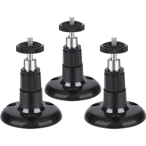 3pcs Wall Mount Bracket Installation Metal Holder Secure Rotary CCTV Camera Stand For Security Surveillance Action Video Camera