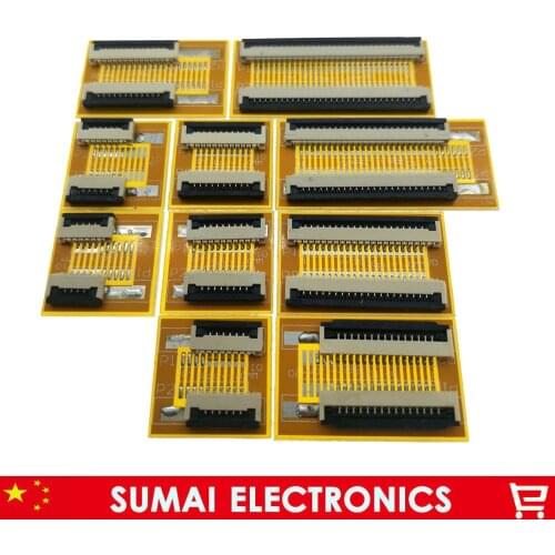 4/5/8/12... Pin 1.0mm FPC/FFC PCB connector socket adapter board,4 Pin to 40 Pin flat cable extend for LCD screen interface