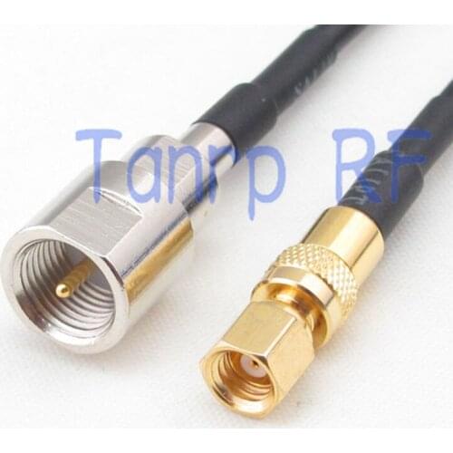 6in SMC male plug to FME male plug RF connector adapter 15CM Pigtail coaxial jumper RG174 extension cable