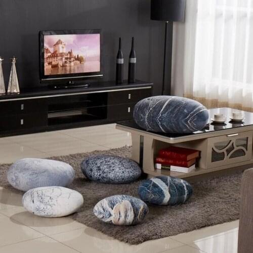 6pcs multifunctional stone pillow plush realistic cobblestone creative scene leisure sofa cushion game props decoration