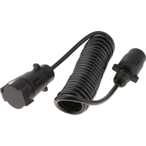 7 Pin to 7 Pin Round Trailer Boat RV Connector Plug Light Adapter 2 Meters