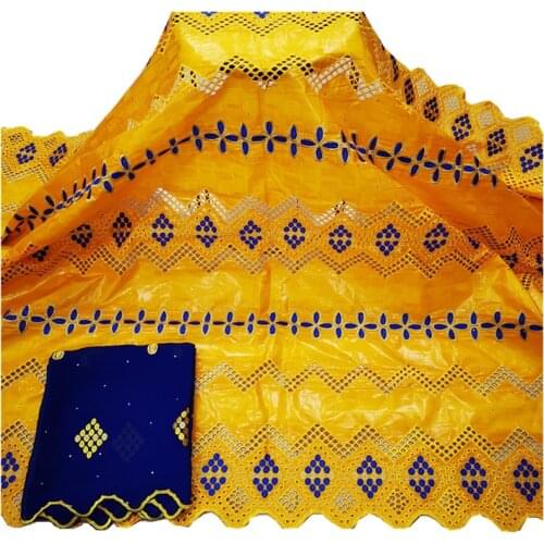 African Bazin Riche Lace Fabric New Design Embroidered High Quality bazin brode Lace Fabric yc-160