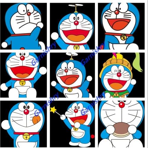 Robot Cat 5D Diamond Painting Anime DIY Cross Stitch Kits Children Crafts Diamond Embroidery Full Mosaic Home Decoration