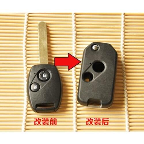 2 BUTTONS BLANK MODIFIED FLIP REMOTE KEY SHELL CASE FOR HONDA ACCORD ODYSSEY CRV FOB COVER ( CRIDER STYLE )