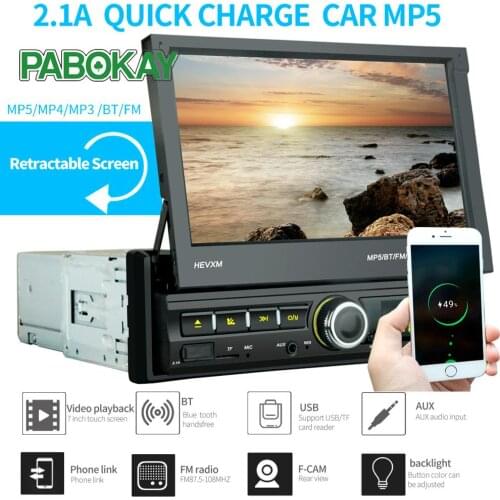 For Car Radio MP5 DVD Player Digital Touch Screen 1 Din 7INCH Universal Portable Accessories with Remote Control C800 System