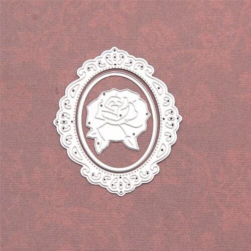 5x6cm The roses mirror Scrapbooking DIY Embossing Mothers Day paper dies cutting dies carbon steel cutter Metal die cards