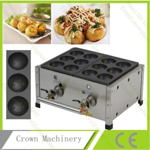 Gas meat ball maker, meatball forming machine/ Bakudanyaki octopus ball machine