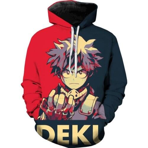 3D Printed Hoodies My Hero Academia Boku No Hero Academia Deku Himiko Fashion Mens Childrens Sweatshirts Pullovers Casual Jacket