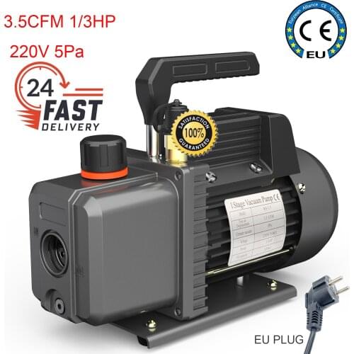 220V 2.5 CFM 220ML 1/4 HP Miniature vacuum pump air conditioner refrigerator refrigeration maintenance rotary vane vacuum pump