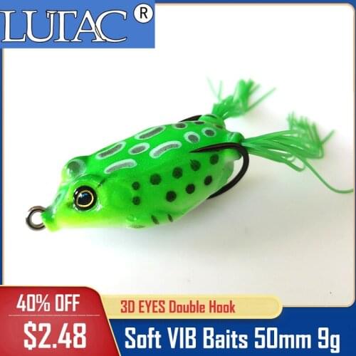 1 PCS 5 cm/9g Soft Small Jump Frog Bait Silicone Bait for LUTAC Tackle Fishing 5 Colors Lure