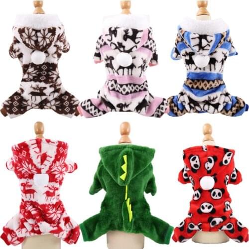 Soft Warm Pet Dog Jumpsuits Clothing for Dogs Pajamas Fleece Pet Dog Clothes for Dogs Coat Jacket Chihuahua Yorkshire Ropa Perro