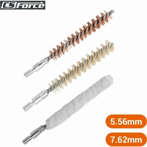 3 Pcs/Set Gun Cleaning Rod Brush Head Kit 8-32 Thread .30cal 7.62mm .22cal 5.56mm Rifle Gun Cleaning Tool Hunting Accessories