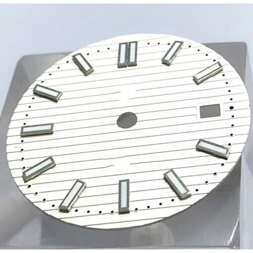 No logo Bliger Aseptic 29.5mm Date Kit ETA 2824/2836 Miyota 8215/8205/821A MH35 36 Movement Mens Watch Night Plate Parts white