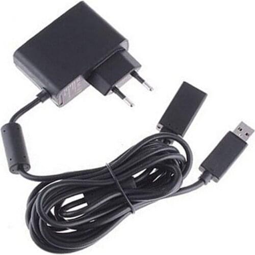 EU/US Home Wall Power Supply AC 100V-240V Adapter Extension Charging USB Cable for Xbox 360 Console Kinect Sensor Charger