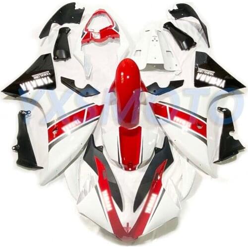 Mechanical injection molding High quality ABS plastic fairings YZF-R1 2009 2010 2011 2012 red white bodywork fairing kit yzf r1