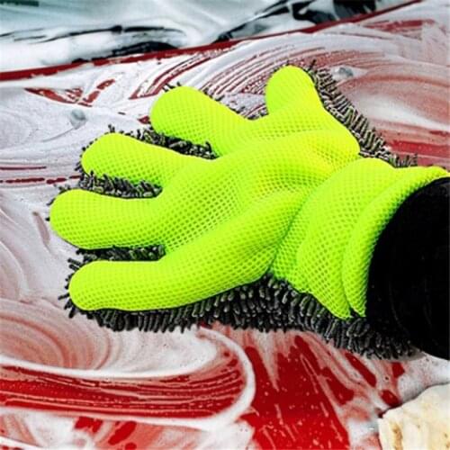 Car Wash Cloths Glove Mitt Soft Mesh Backing No Scratch Ultrafine Fiber Chenille Microfiber For Car Wash And Cleaning